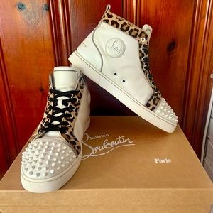 Christian Louboutin Lou Spikes Orlato Leo Pony EU 44 US 11